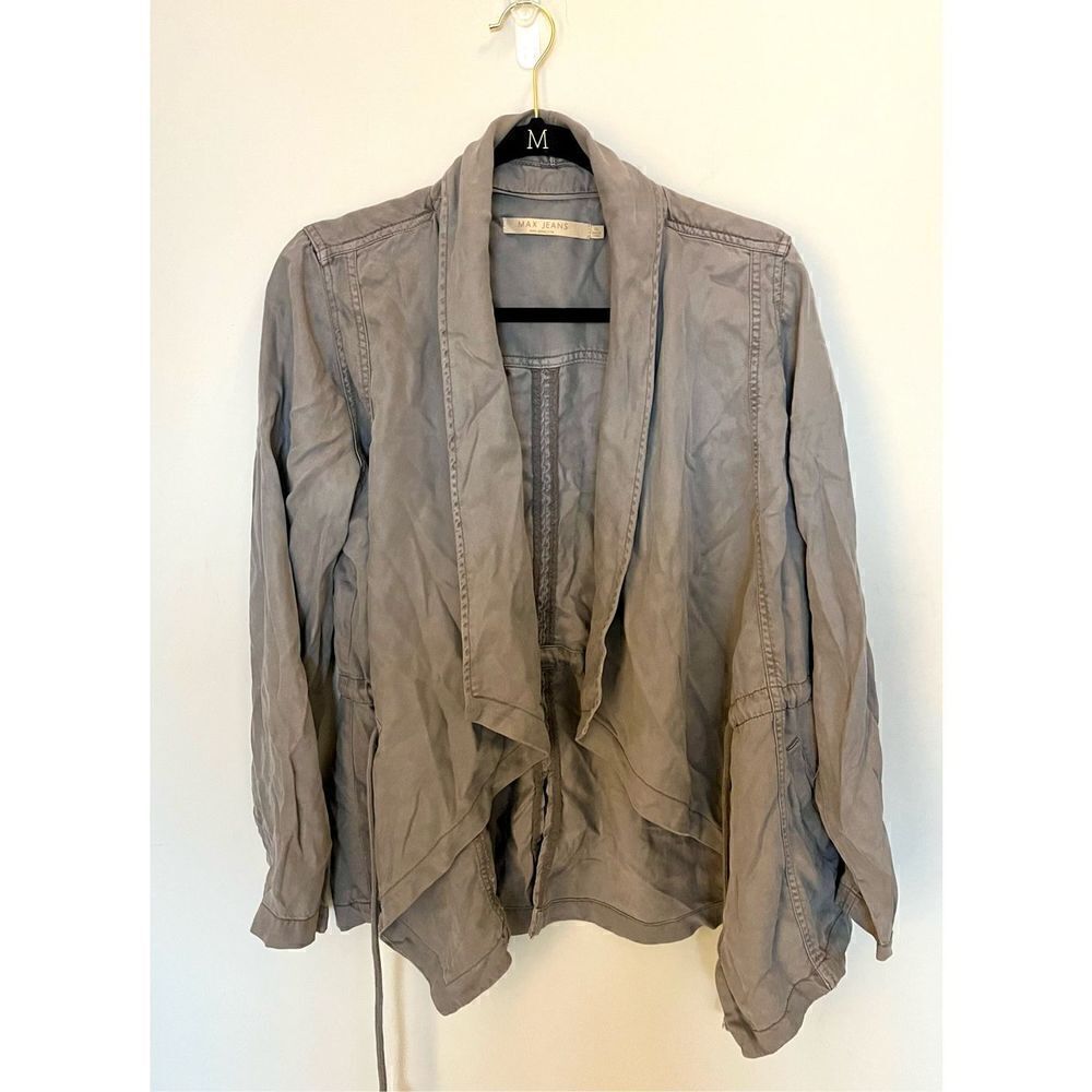 Max Jeans cargo open front jacket medium
